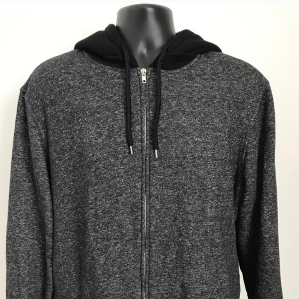 Grey and black zip-up jacket
